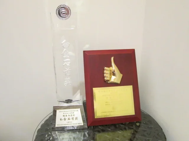 圖三：白金石獎獎牌及證書