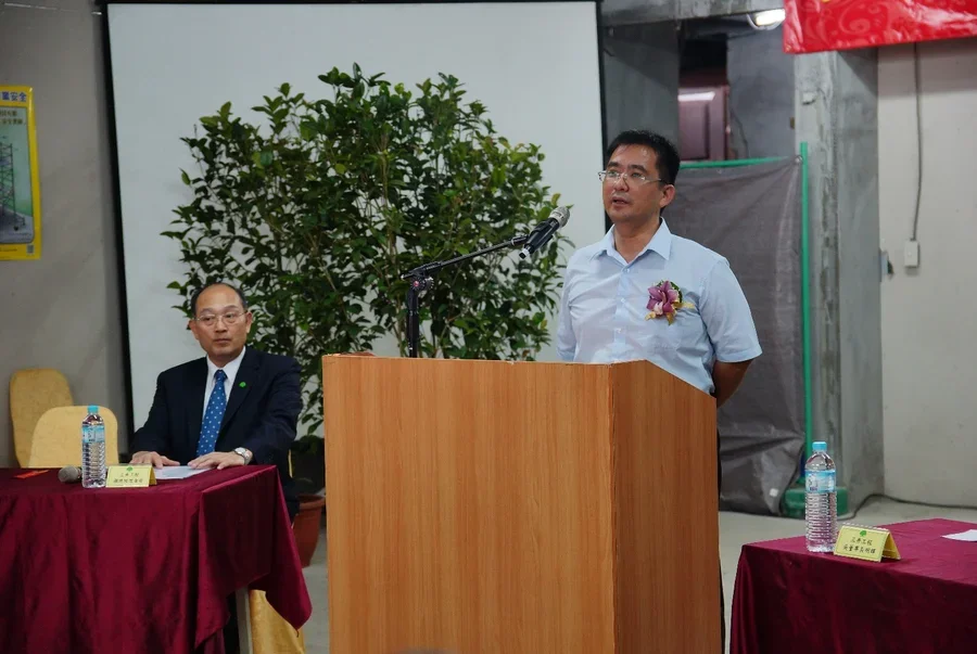 圖片說明：新北市勞動檢查處檢查員林科里致詞。