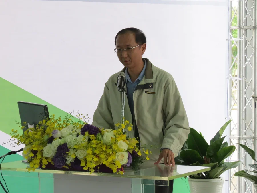 圖片說明：臺北市勞動檢查處技正陳伯端致詞。