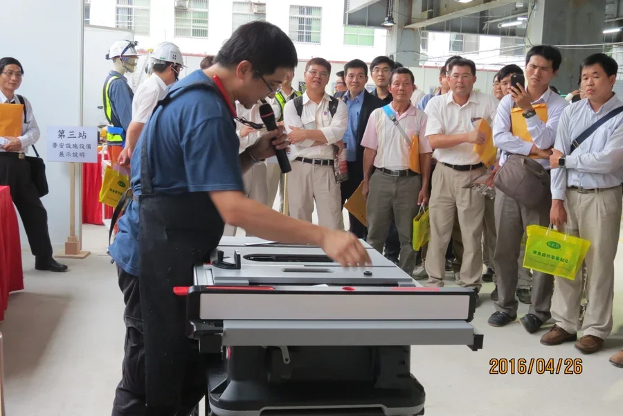 圖片說明：木作防護器具展示。