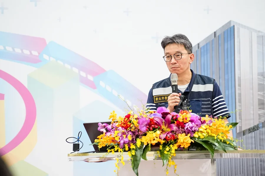 圖片說明：新北市勞動檢查處主任秘書陳兆年致詞。