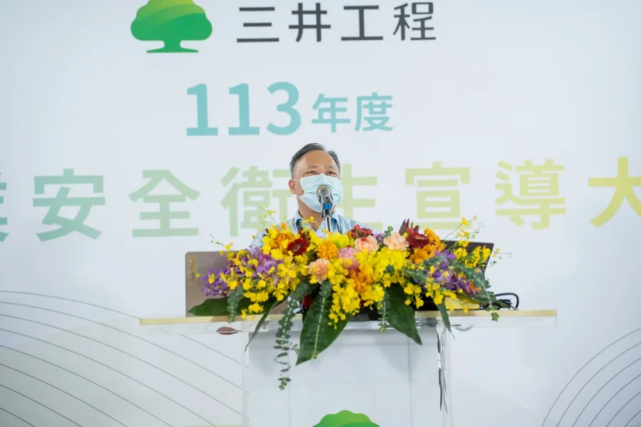 圖片說明：職業安全衛生署北區職業安全衛生中心簡任技正李坤耀致詞。