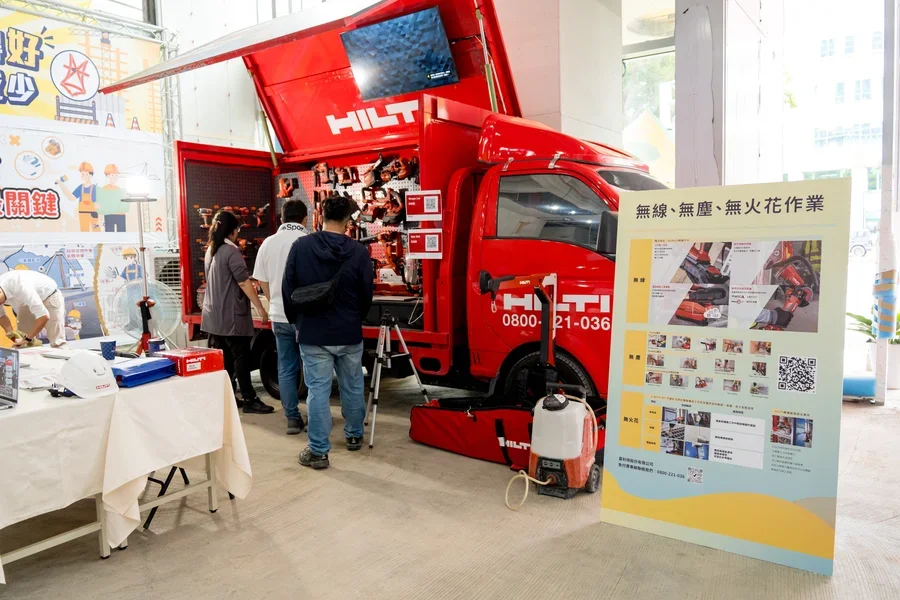 圖片說明：無線、無塵、無火花作業(喜利得)。